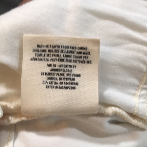 Anthropologie Pilcro and the Letterpresd White “Stet” Fit Straight Ankle Jeans - Picture 9 of 9
